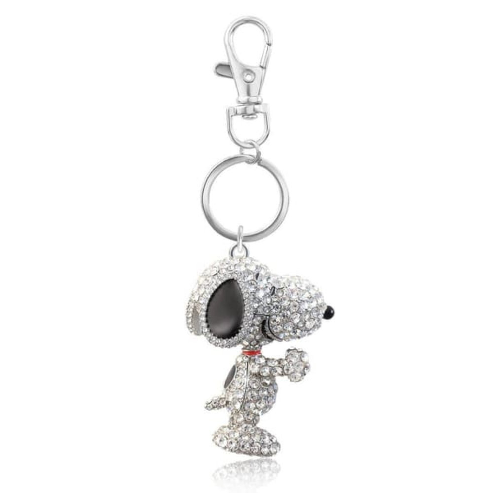 Peanuts™ Snoopy 3D Multi Color Pave Keychain with Lobster Clip